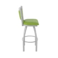 thumbnail image 4 of 870 Hadleigh 36" Swivel Bar Stool with Anodized Nickel Finish and Canter Kiwi Green Seat and Back, 4 of 5