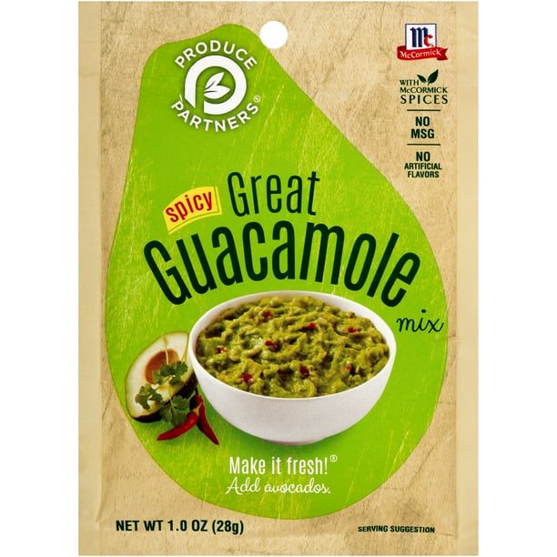 McCormick Produce Partners Spicy Great Guacamole Mix, 1 oz Walmart