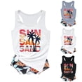thumbnail image 2 of haizhen Racerback Tank Tops for Women Boho Sun Salt Sand Beach Shirts Dressy Casual Sleeveless Fitness Clothing Trendy Summer Workout Athletic Running Vest Black, S, 2 of 3