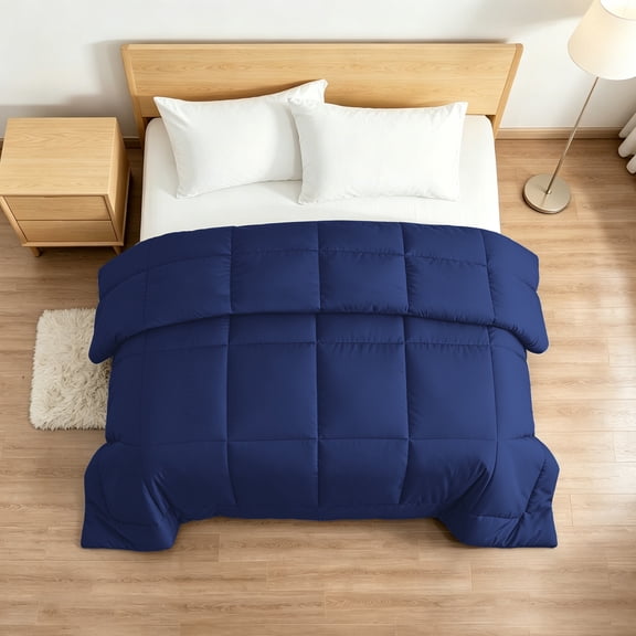 Kelnaro Premium Twin Duvet Insert, Down Alternative Comforter with Corner Tabs, Navy Blue