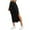 Black #003, variant on Mohiass Pencil Midi Skirt for Women 2025 Fall Casual High Waist Ruched Ribbed Knit Stretchy Bodycon Skirt with Slit Black L