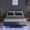 Gray Mattress+Black Bed Frame, variant on Sweetnight Cooling Gel Memory Foam Queen Size Mattress 13 inch with Floating Bed Frame