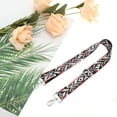 thumbnail image 4 of Unique Bargains 1 Pc Pattern Bright Silver Tone Hook Handbag Strap for Dating Black White Red Polyester, 4 of 5