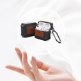 thumbnail image 1 of Kuymtek Funda de cuero TPA para AirPods 3 Protector de compartimento de carga (negro + marrón), 1 of 5