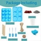 thumbnail image 5 of Kit para Hacer Jabón: Molde de Silicona para Jabón, Medidora, Bolsa de Organza, Palito de Madera para , Flores Secas para Manualidades Azul, 5 of 7