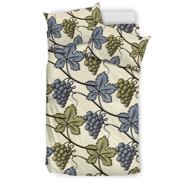 Juego de cama con estampado de uvas Gp03
