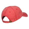 thumbnail image 4 of Peace Symbol Embroidered Washed Cap - Red OSFM, 4 of 5
