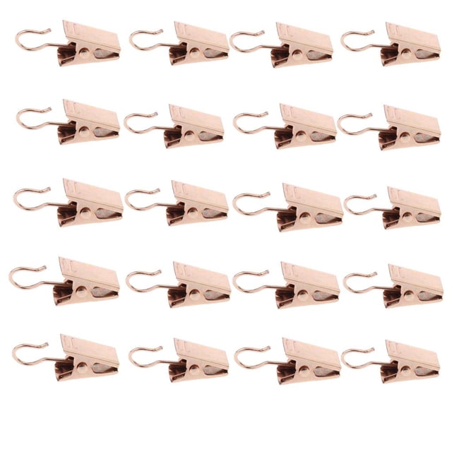 Paquete de 20 Clips Metálicos Zulema para Colgar Luces Clips para Cortinas con Gancho