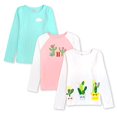 thumbnail image 2 of Chemises à Manches Longues pour Filles, Lot de 3, Cactus, Taille 2T, 2 of 2
