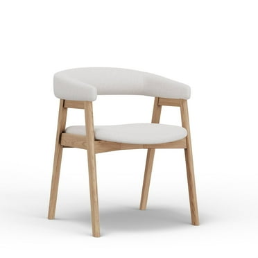 Alpine Furniture Cove Upholstered Set of 2 Dining Chairs in Natural