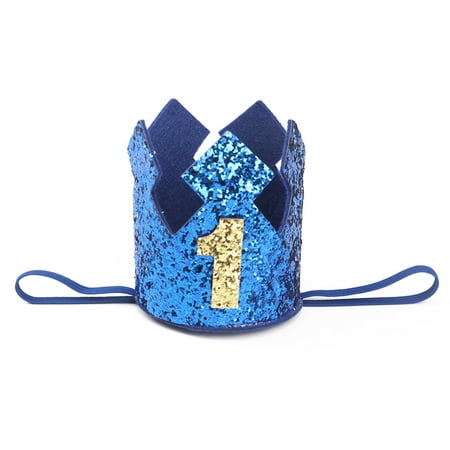 Bleu Or Garcon Premier Anniversaire Chapeau Paillettes Princesse Couronne Numero 1er 2 3 Ans Fete Bebe Douche Decor Bandeau Enfants Cadeaux Walmart Canada