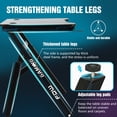 thumbnail image 5 of YRLLENSDAN Ergonomic Gaming Table with Cable Management and Hook, 35 Inch Small Gaming Computer Table Desk for Small Spaces, PC Gamer Desk with R-Shaped Steel Leg, Small Work Table, Black and Blue, 5 of 7