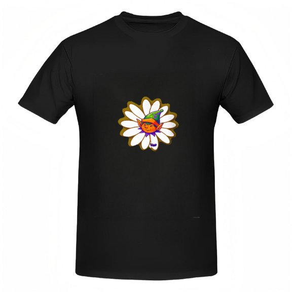 Whimsical Elf in Daisy Graphic Tee