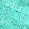 thumbnail image 1 of Ahgly Company Indoor Square Patchwork Turquoise Blue Transitional Area Rugs, 8' Square, 1 of 4