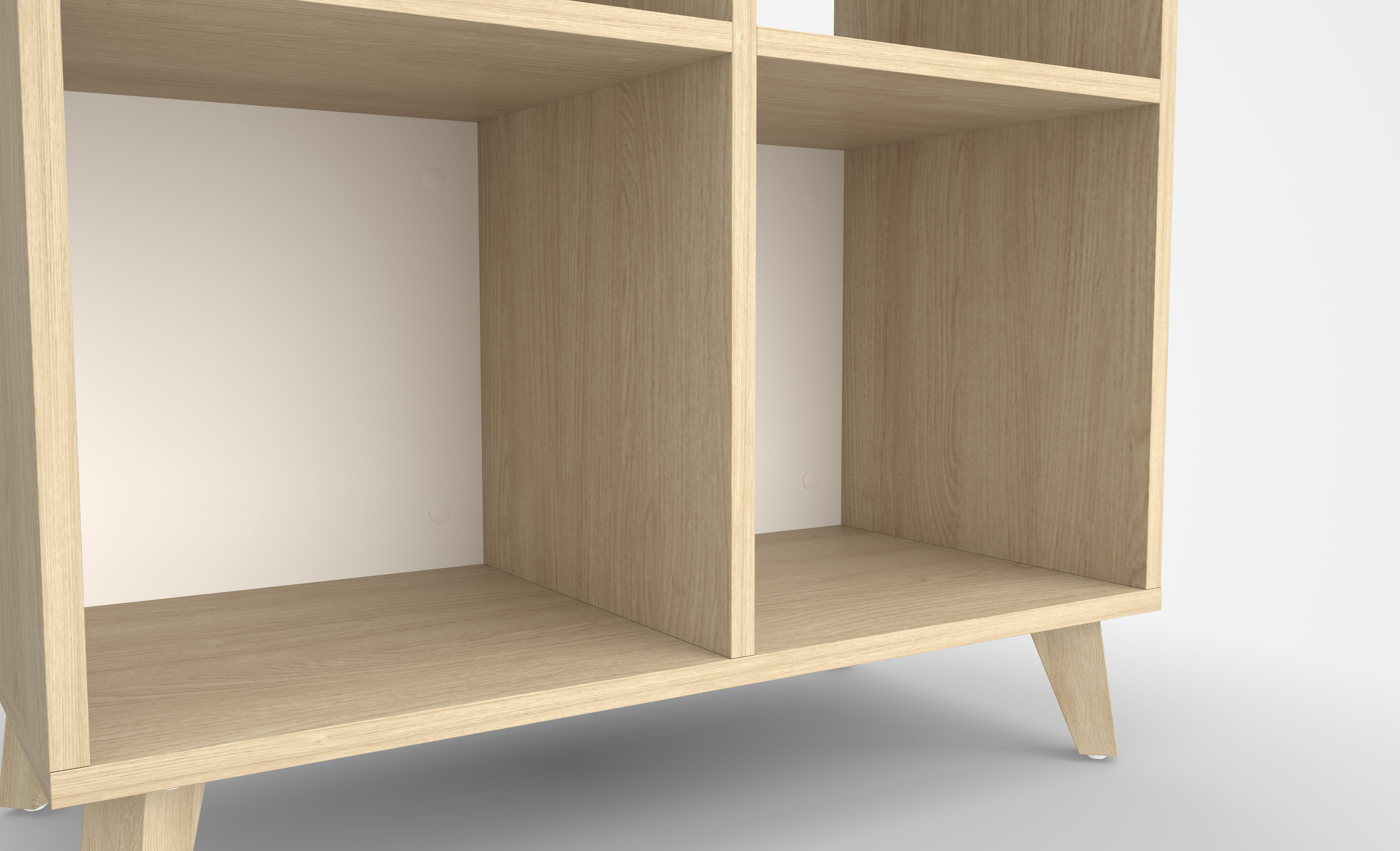 HON Basyx Commercial-Grade 36" High Modern Cube Bookcase, Real Wood Feet, Teak (BSXCUBELTT)