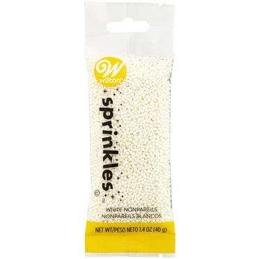 White Nonpareils Sprinkles Pouch, 1.4 oz.