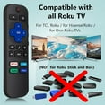thumbnail image 2 of (Pack of 2) Replacement Remote Control Compatible for Roku TV, Compatible for TCL Roku/Hisense Roku/Onn Roku/Sharp Roku/Philips for Onn Roku(Not for Roku Stick,Box and Players), 2 of 7