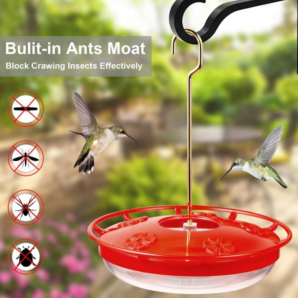 2 QUALITY Hummingbird Feeder with Hanging Iron Hook Garden Collection TWO 