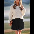 thumbnail image 4 of Falda Pantalón Estilo Bohemio con Volantes y para Mujer, Estilo Casual, de Cintura Alta, Color Negro, Talla XL, 4 of 8