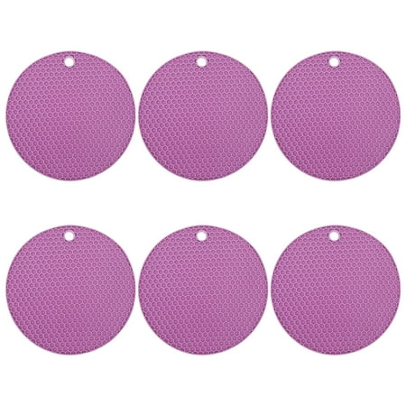 

NUOLUX 6Pcs Silicone Heat Resistant Cushions Silicone Anti-scald Dish Mats Anti-skid Coasters