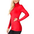 thumbnail image 2 of KOGMO Womens Basic Long Sleeve Soft Stretch Microfiber Mock Neck Top, 2 of 3