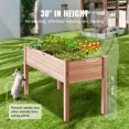 thumbnail image 5 of Wooden Raised Garden Bed Planter Box 47.2x22.8x30" Flower Vegetable Herb for Planting, 5 of 11