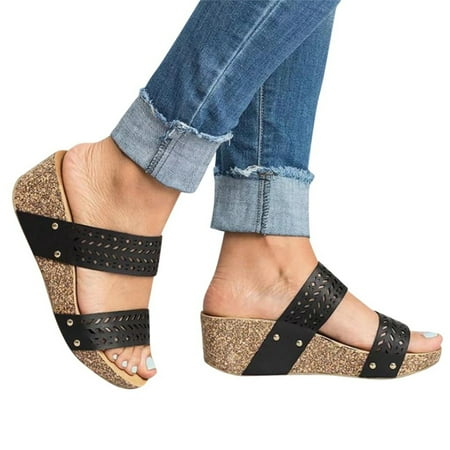 

Akiihool Flip Flops for Women Casual Women s Non-Slip Casual Flip Flop Sandals Symmer (Black 5.5)