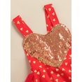 thumbnail image 5 of Bagilaanoe Newborn Baby Girl Valentine's Day Rompers Dress Heart Sequins Sleeveless Backless Bodysuits Skirts 6M 12M 18M 24M Infant Patchwork Dress, 5 of 9