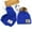 Blue, variant on SuTry Kids 2 PC Hat Set Knitted Hat,Scarf Set Snowflake Woolen Soft Fashion Casual Winter Outdoor Set(Blue,3-16 Years)