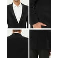 thumbnail image 6 of MODA NOVA Big & Tall Men's Velvet Blazer Slim Fit Wedding Party Suit Jacket Black L, 6 of 6