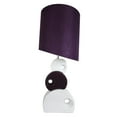 thumbnail image 2 of Elegant Designs Purple and White Stacked Circle Ceramic Table Lamp with Asymmetrical Shade, 2 of 2