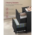 thumbnail image 4 of VASAGLE 2-Drawer File Cabinet, Small Rolling Filing Cabinet for Home Office, Printer Stand, for A4, Letter-Size Documents, Matte Black, 4 of 6