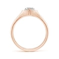 thumbnail image 2 of ANGARA Natural Heart-Shaped Diamond Halo Signet Ring in 14K Rose Gold for Women (Size-5mm| Color-K| Clarity-I3) | April Birthstone, Anniversary, Jewelry Gift for Women | Natural Diamond Ring, 2 of 9