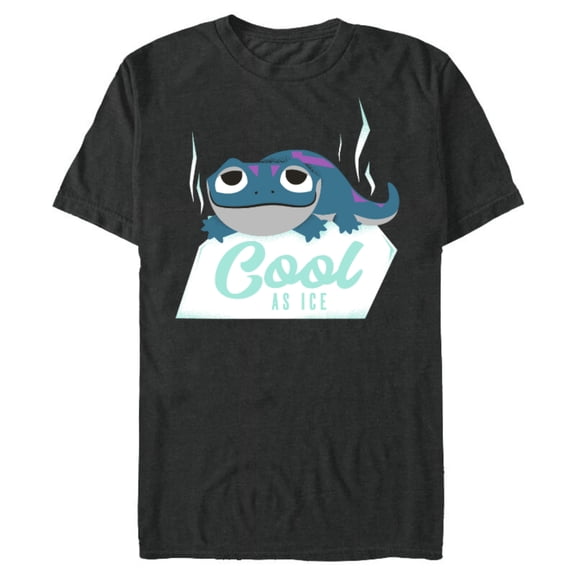 Disney Frozen 2 Bruni Salamander Cool As Ice T-Shirt- Short Sleeve Blended T-Shirt for Adults - Customized-Graphite Snow Heather