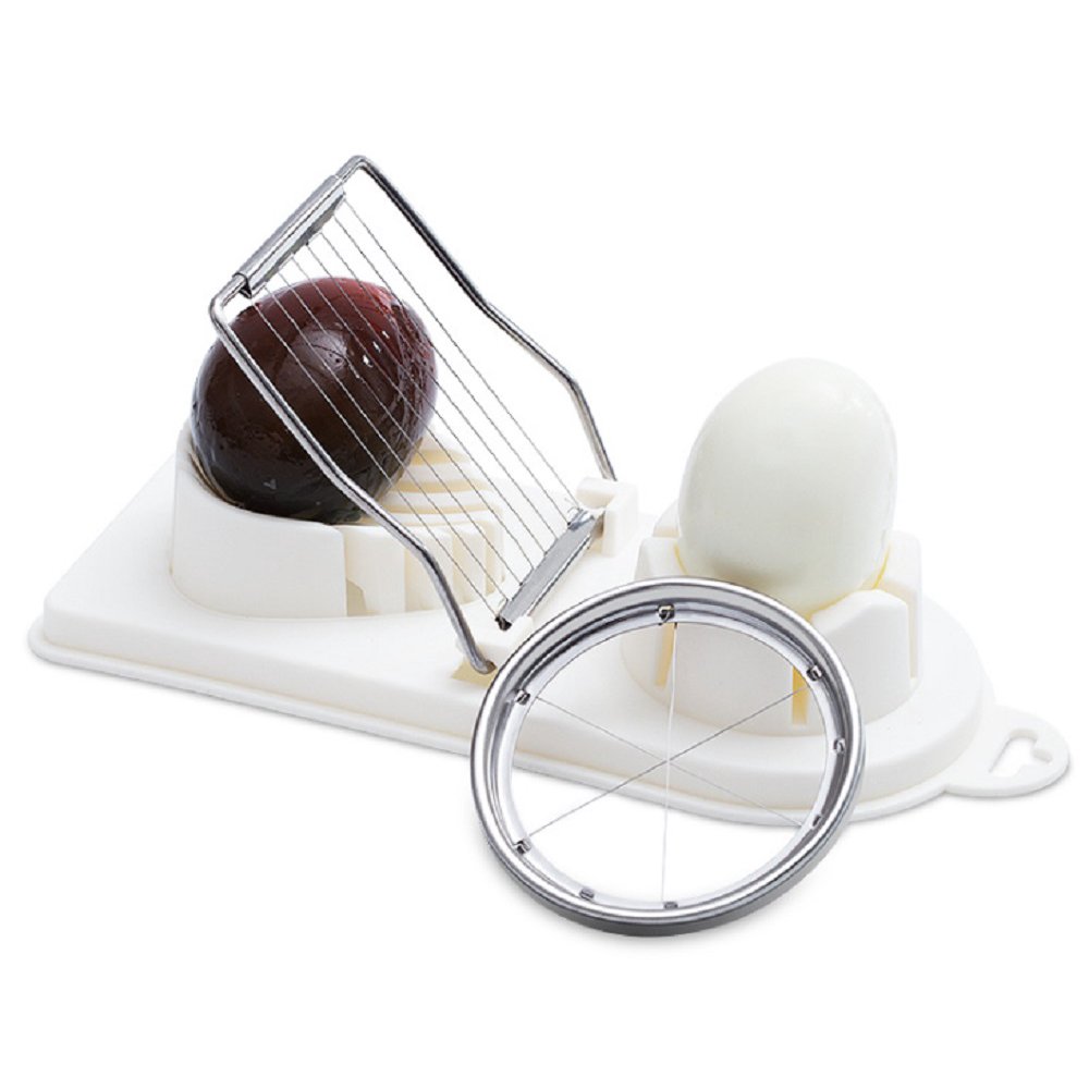 2 In 1 Stainless Steel Boiled Egg Slicer Cutter Mushroom Tomato Kitchen