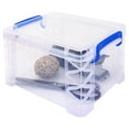 thumbnail image 2 of Super Stacker Supply Box, Clear with Blue Handles, 2 of 2