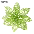 thumbnail image 2 of Bewildely Adornos de Navidad Árbol de Navidad Hueco Flor artificial Decoración Flor de plástico 10/20X Kits de decoración para fiestas Verde claro Bewildely HA001459-08, 2 of 6