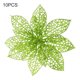 thumbnail image 1 of Moyic 10/20 piezas purpurina árbol de Navidad flores flores artificiales decoración de árbol de Navidad Kits de decoración para fiestas Verde claro Moyic HA001459-08, 1 of 6