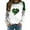 Women St Patricks Day Sweatshirt-A36 White, variant on Mifsaly Plus Size St Patrick Day Sweatshirt Women Patchwork Shamrock Shirt Long Sleeve Heart Print Tshirts Casual Loose Pullover Tops Trendy Spring Blouse XXXL