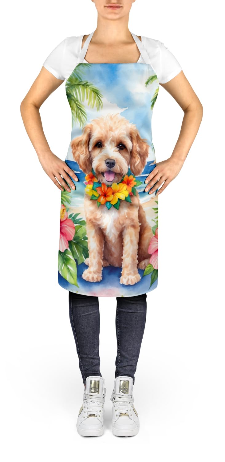 Carolines Treasures DAC6409APRON 30 x 27 in. Cockapoo Luau Apron