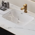 thumbnail image 5 of 35.4-Inch Modern Bathroom Vanity with Durable Sintered Stone Countertop, Waterproof Solid Wood Cabinet, Four Soft-Close Drawers & Free-Standing/Wall-Mount Installation, 5 of 9