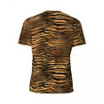 thumbnail image 6 of T Shirt For Men Tiger Print Stripes Glam Black And Gold Fashion Running Short Sleeve Fast Dry Tshirt, 6 of 7