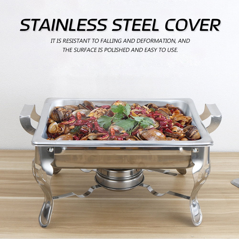 6L Chafing Dish Buffet Stoves Caterer Food Warmer Burner Tray Wedding