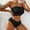 Black, variant on Odbmxy Swimsuits for Women Two Piece Bandeau Strapless Womens Bathing Suits Plus Size Bikini Knitted Beach Swimwear,Black S