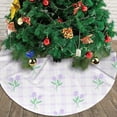 thumbnail image 3 of XMXY Halloween Christmas Tree Skirt, Purple Elegant Tulip Holiday Party Indoor Decorations Ornaments, 48 Inch, 3 of 5