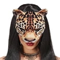 thumbnail image 2 of Máscara de mascarada de media cara Hosfairy Animal Leopard Halloween, 2 of 9