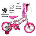 thumbnail image 4 of Bicicleta Infantil Niñas R12 Ruedas Auxiliares Goma Unibike - Power, 4 of 7