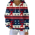 thumbnail image 2 of Craaazy Christmas Hoodies for Women Casual Pockets Hooded Blouse Fashion Prints Christmas Sweatshirt Gifts, 2 of 5