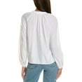 thumbnail image 2 of Bella Dahl womens  Full Sleeve Raglan Shirt, m, White, 2 of 3