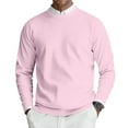 thumbnail image 2 of LTTVQM Mens Crewneck Sweaters Casual Knit Lightweight Dress Sweater Long Sleeve Slim Fit Fall Winter Pullover Pink S, 2 of 7